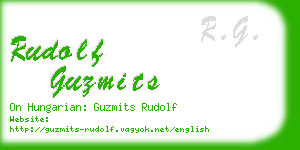 rudolf guzmits business card
